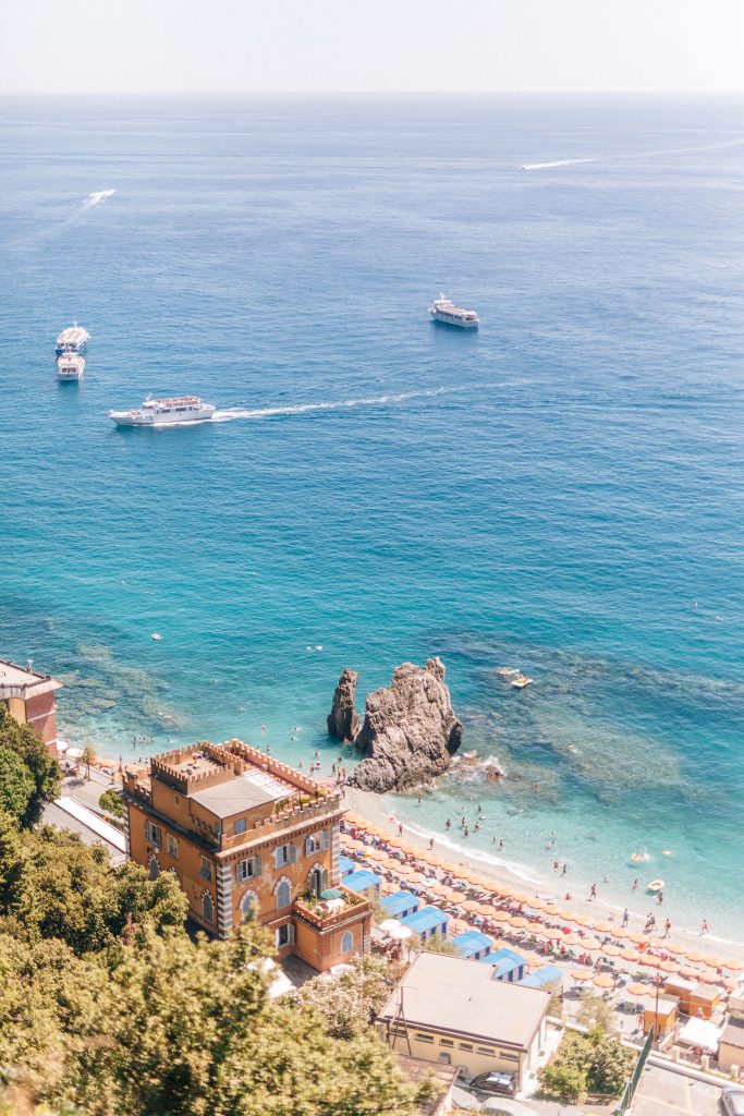 monterosso beach from above