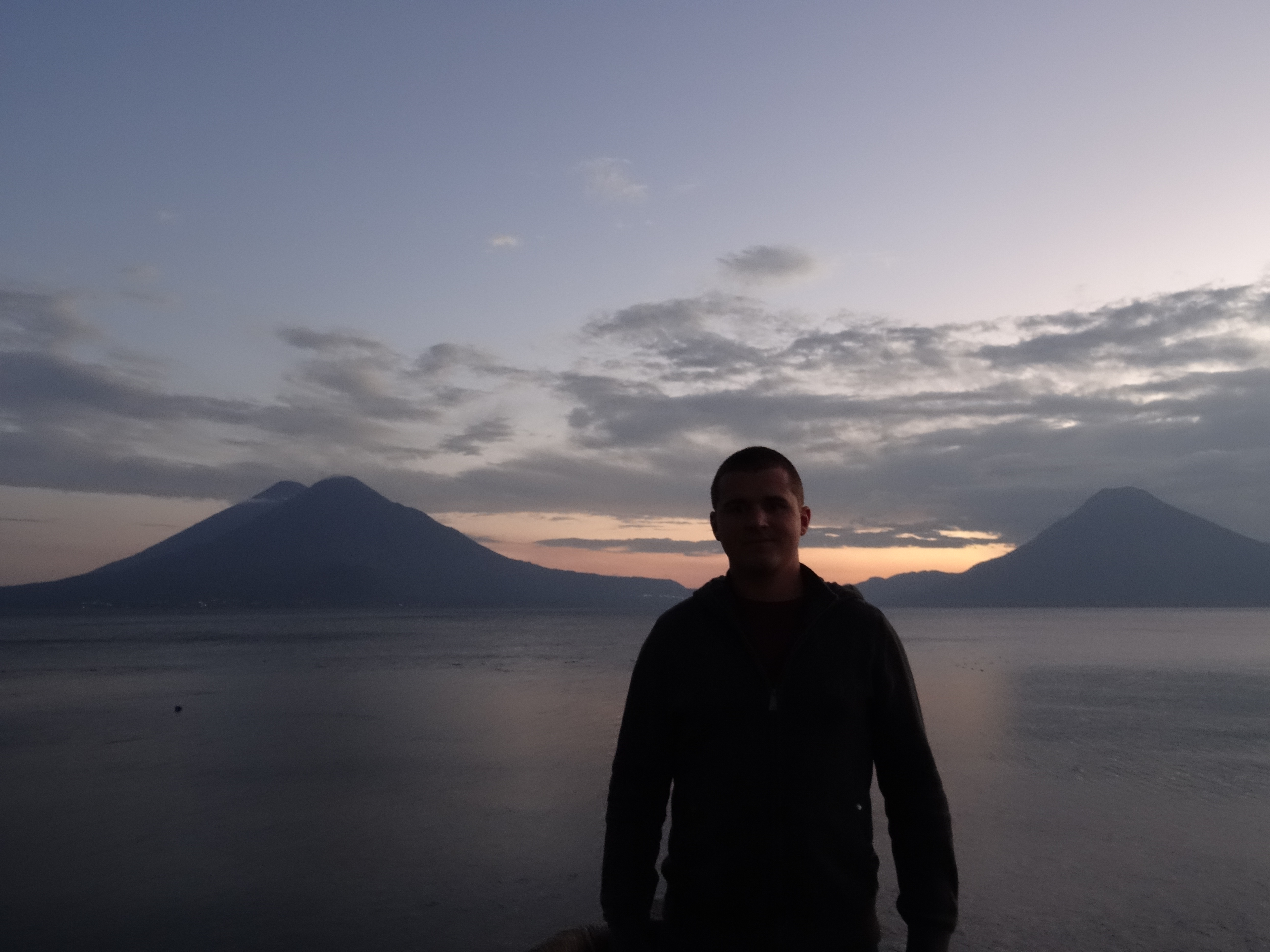 sunset in lake atitlan