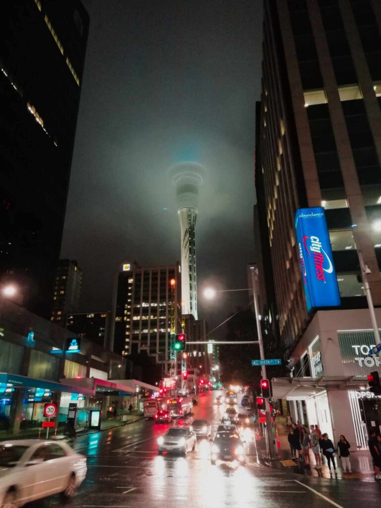 auckland city at night