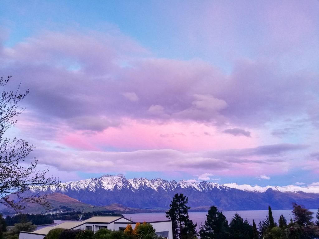 sunset from maori point, fernhill, queenstown