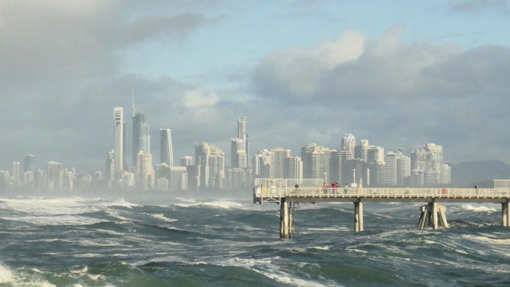 moody day on the gold coast