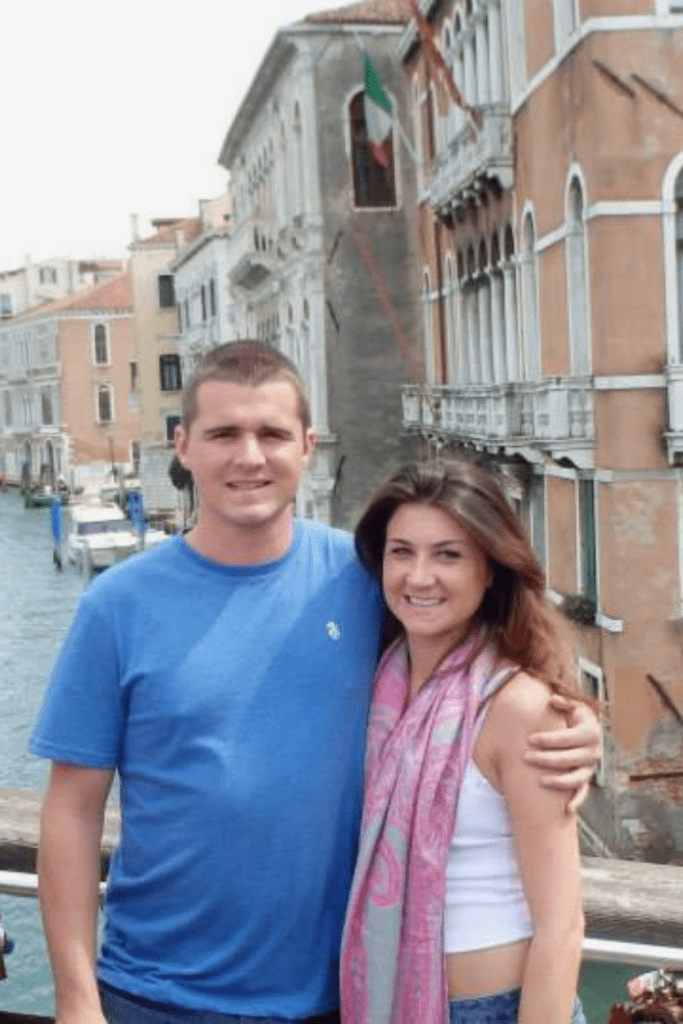 couple posing in venice