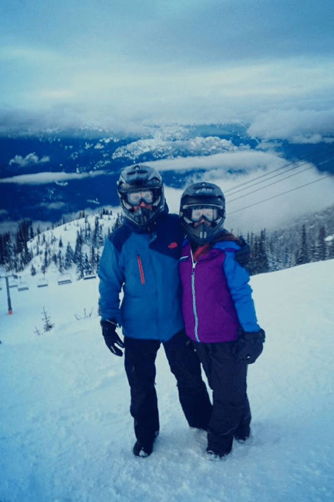 whistler canada couple skiing