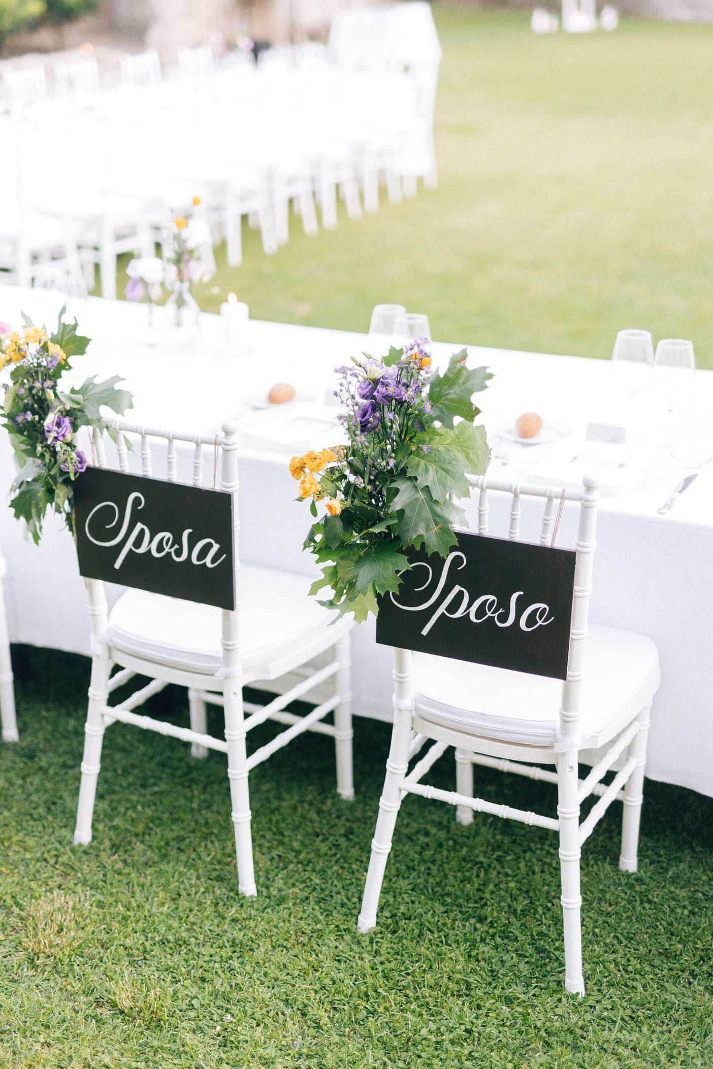 Sposo sposa signs for wedding 