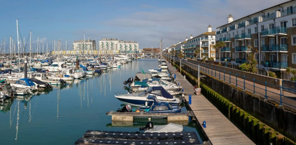 brighton marina sunny day