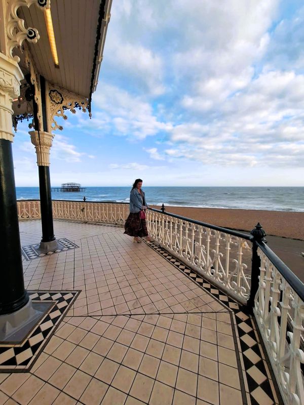 lady brighton bandstand before sunset