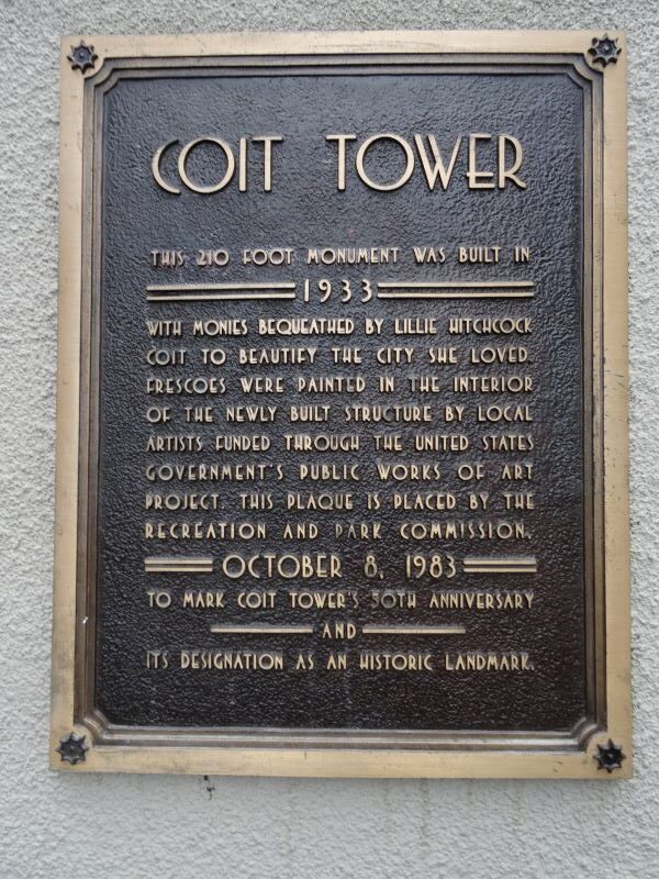 coit tower sign