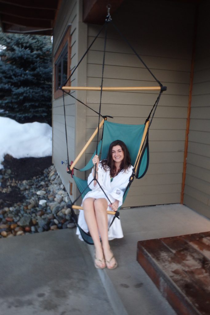 Relaxing at Scandinave Spa in Whistler, Canada