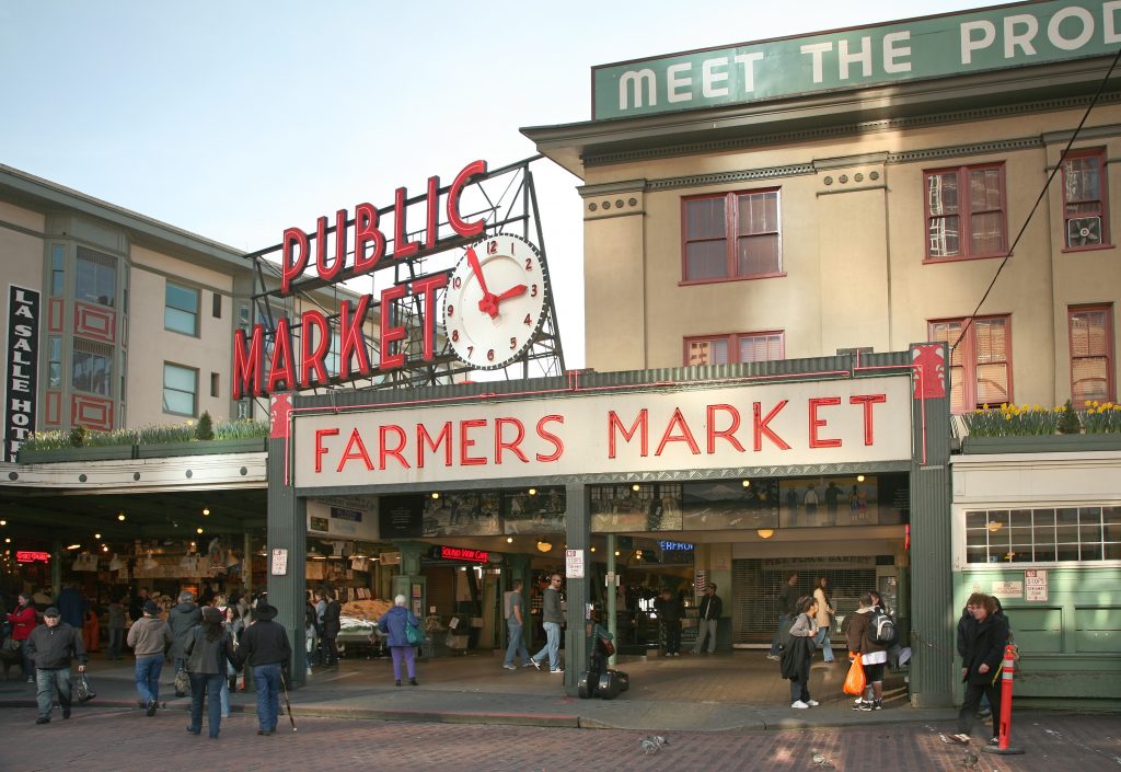 pike place market seattle during the day