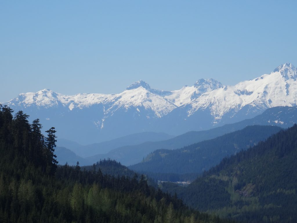 whistler snowcapped mountain