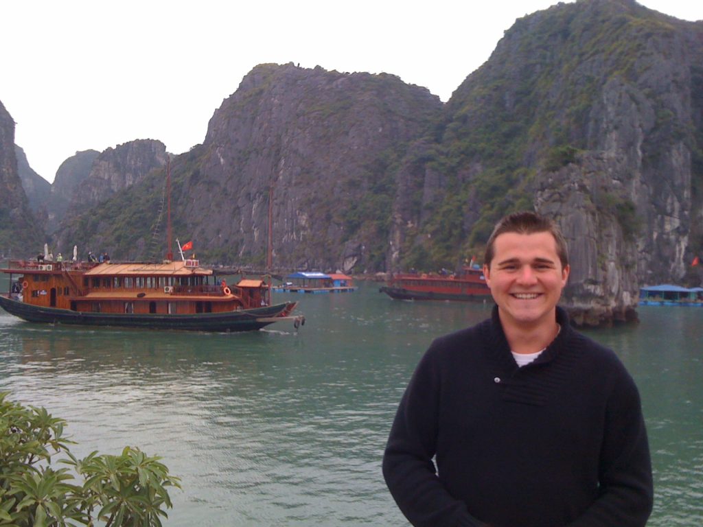 taking a selfie on our halong bay cruise