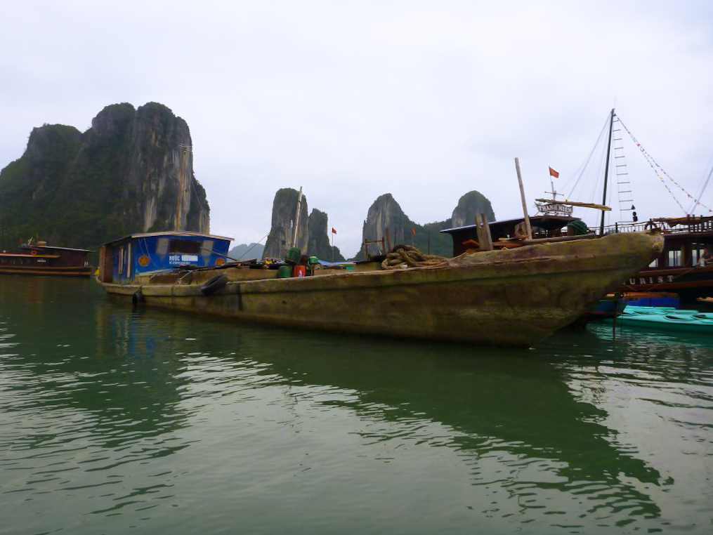 local fishing boat halong bay