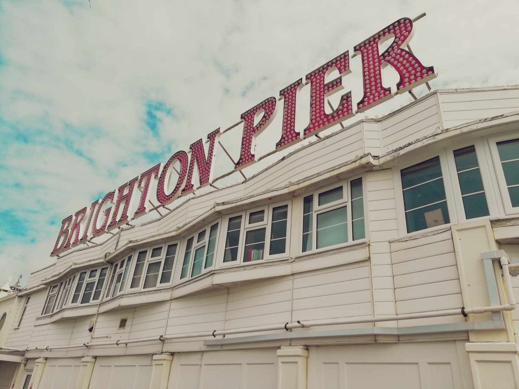 brighton pier sign