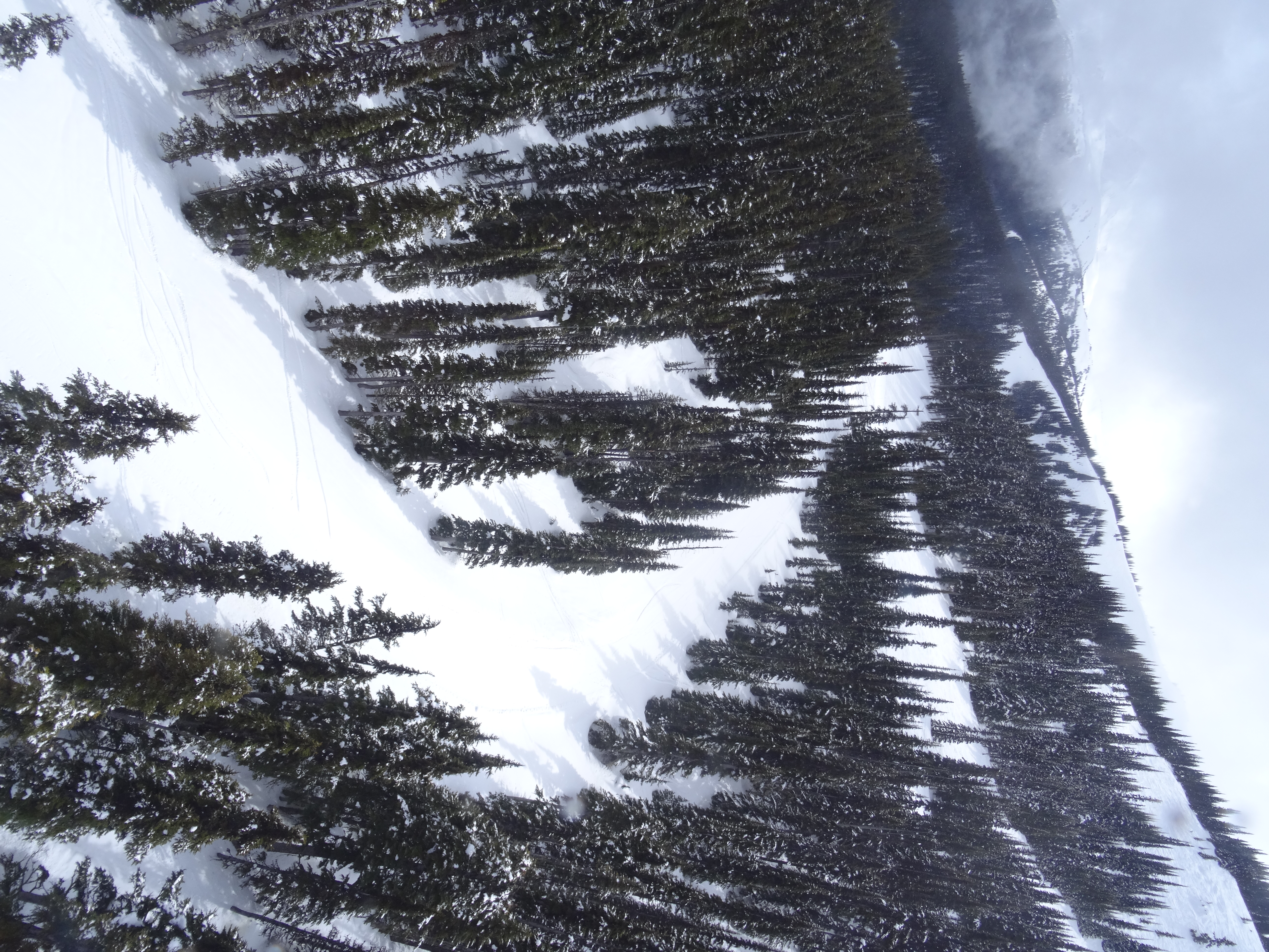 peak 2 peak gondola in snow