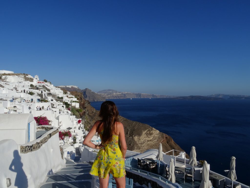 view from oia santorini