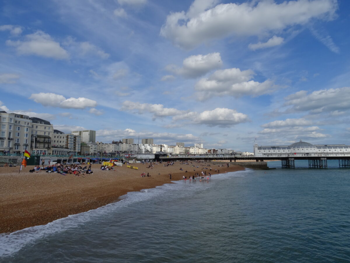 brighton pier in sunshine