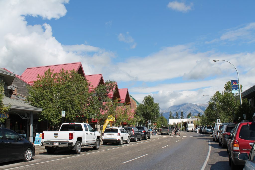 downtown jasper on a sunny day