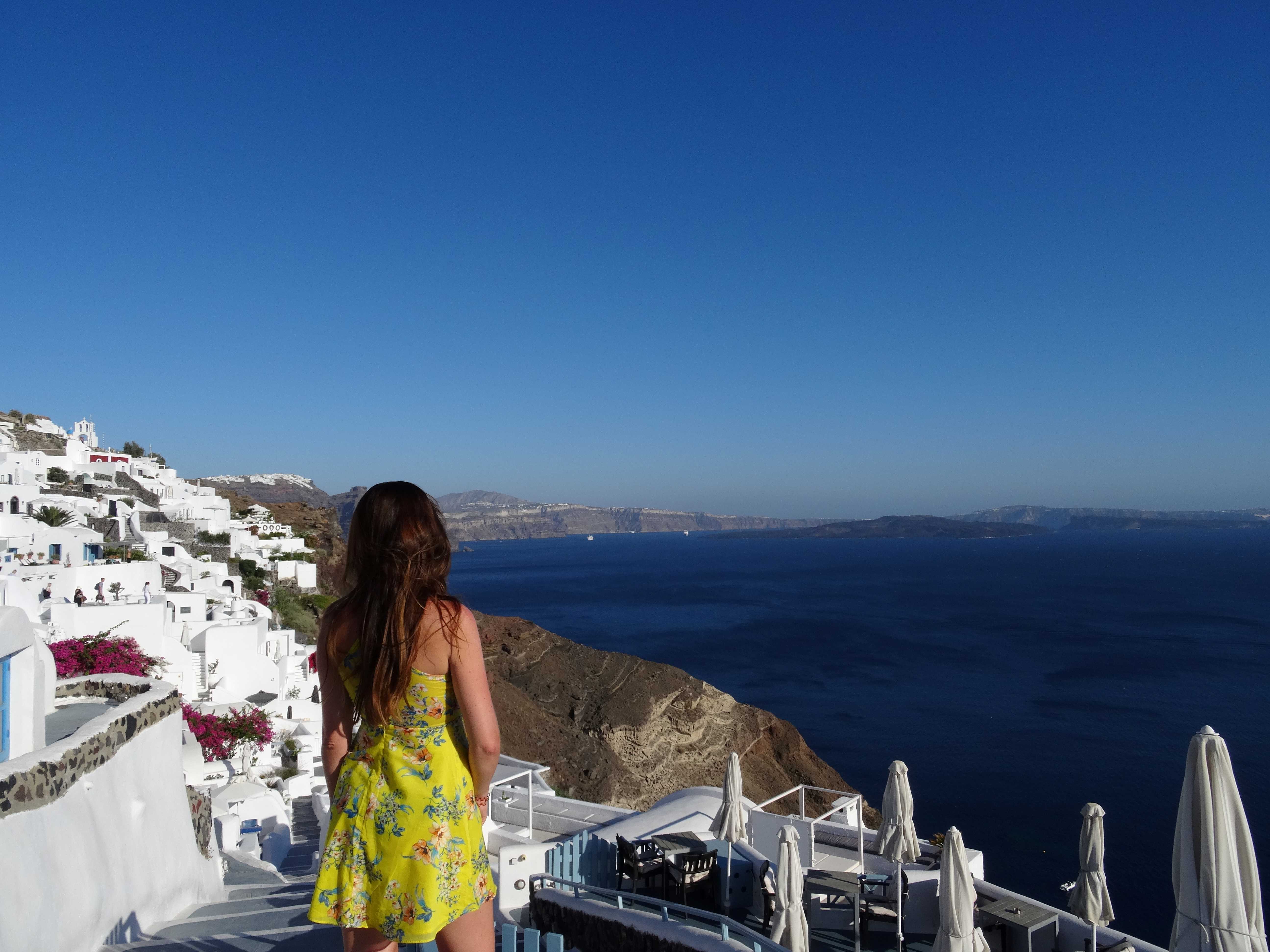 oia santorini before sunset