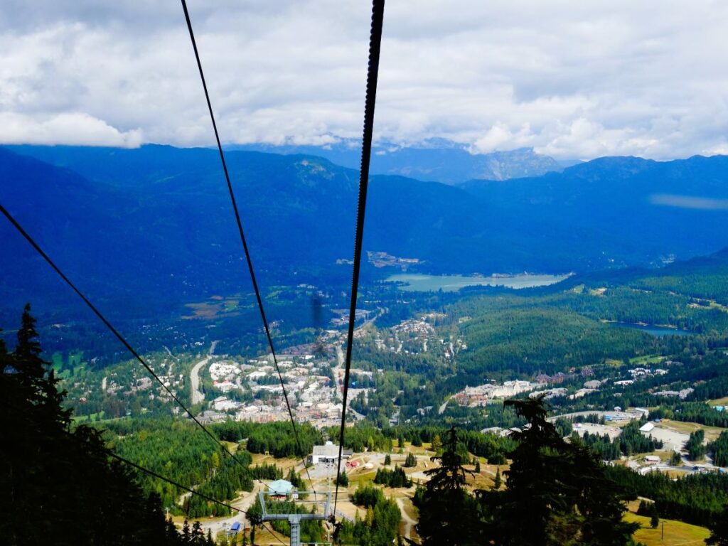top of whistler gondola in summer
