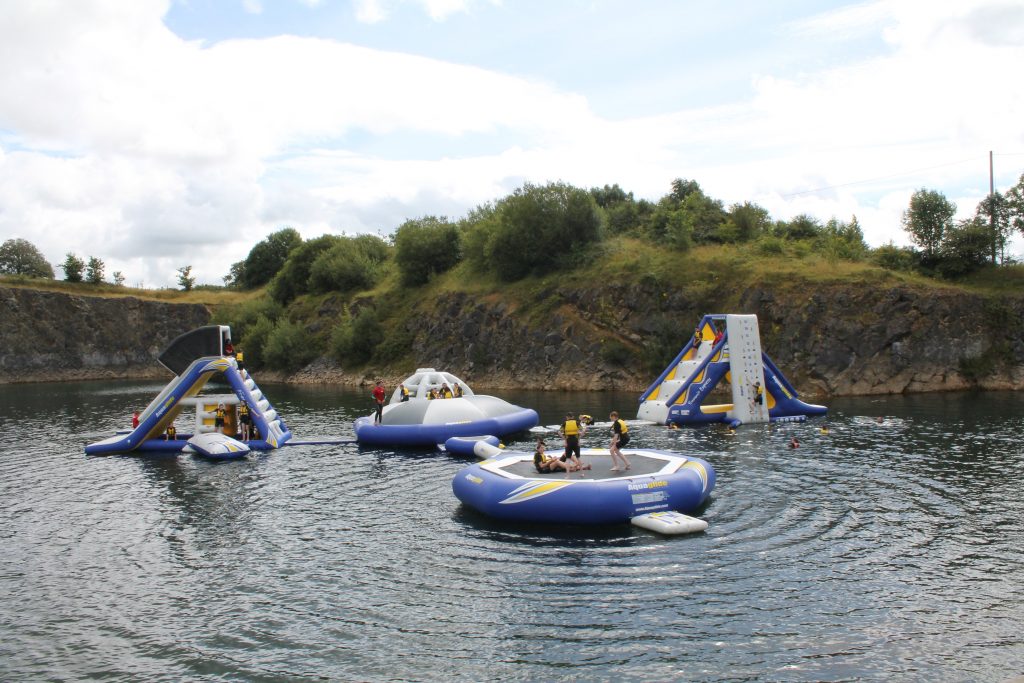 aquapark at ballyhass lakes 