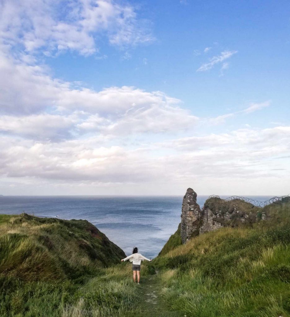 girl posing at old head of kinsale cork