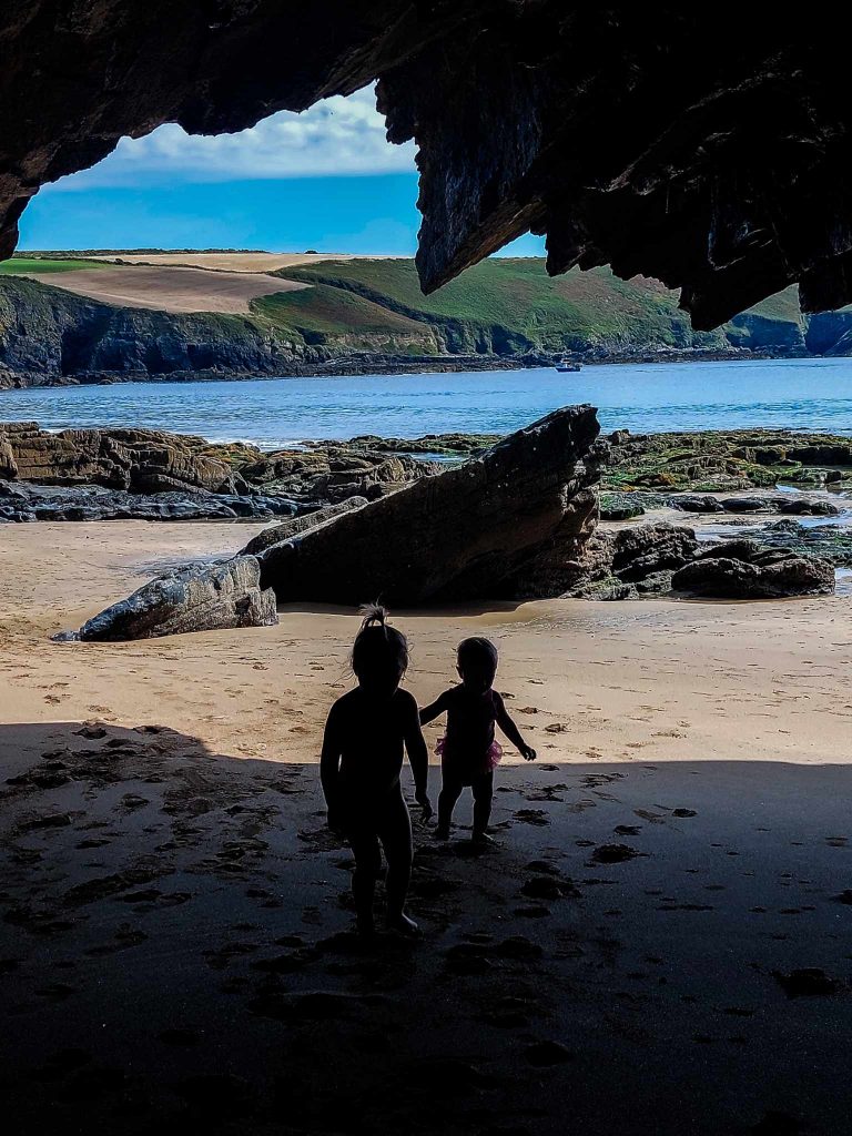 sea cave at rocky bay beach cork