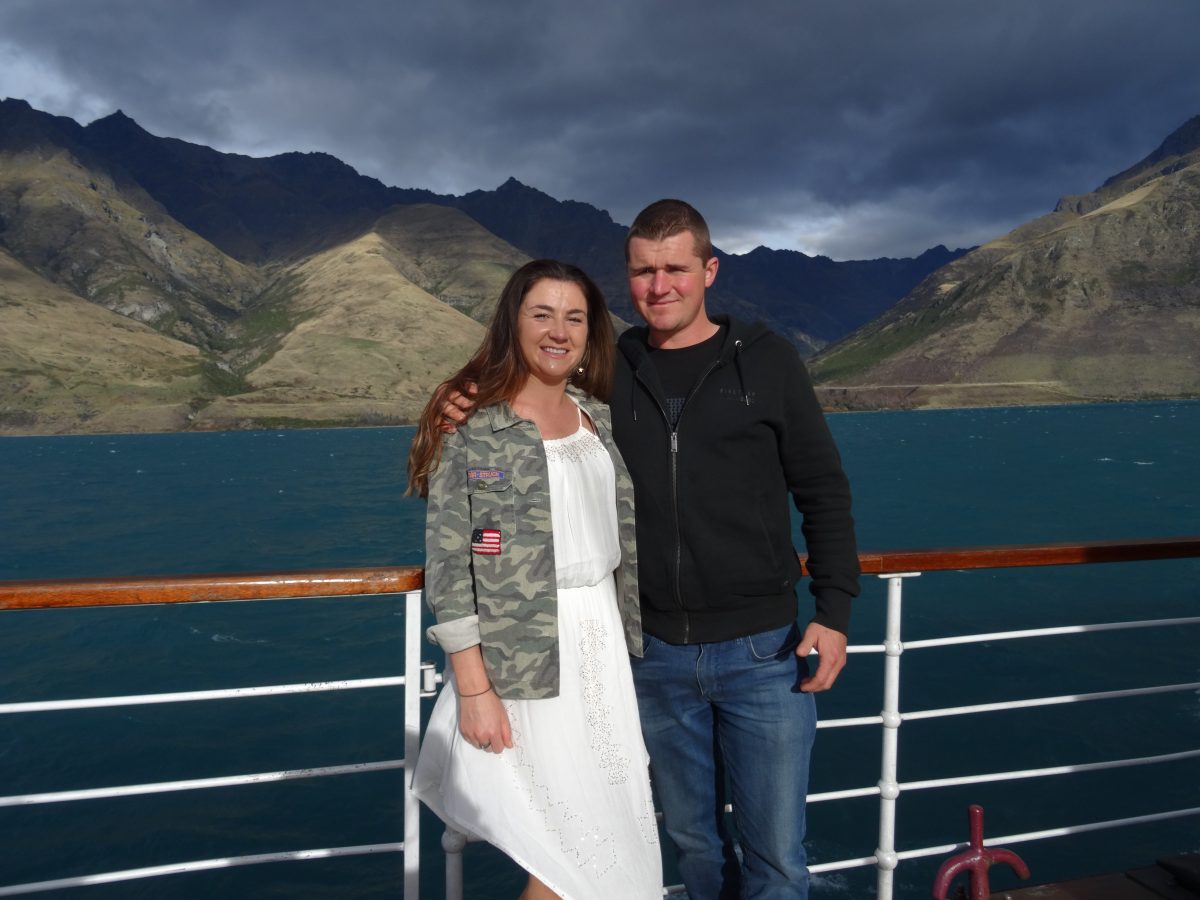 couple on TSS Earnslaw boat queenstown