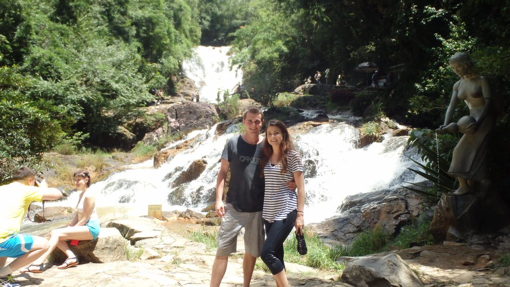 us at waterfall dalat