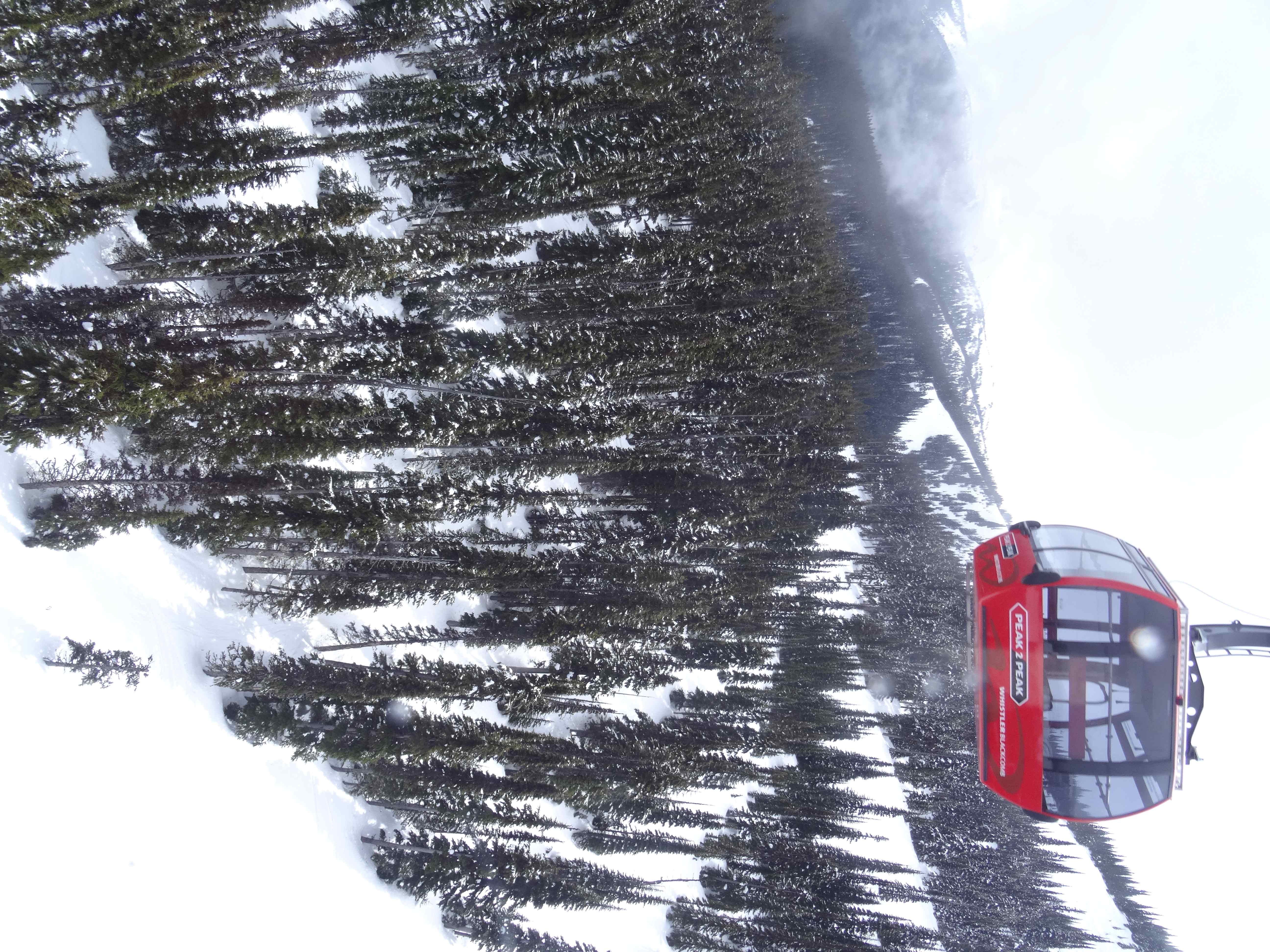 peak 2 peak gondola in winter