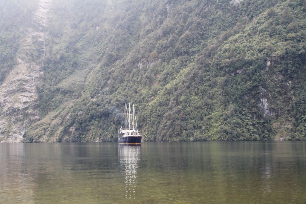 a boat in doubtful sound