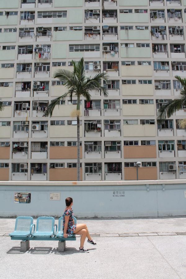 lady posing at choi hung estate