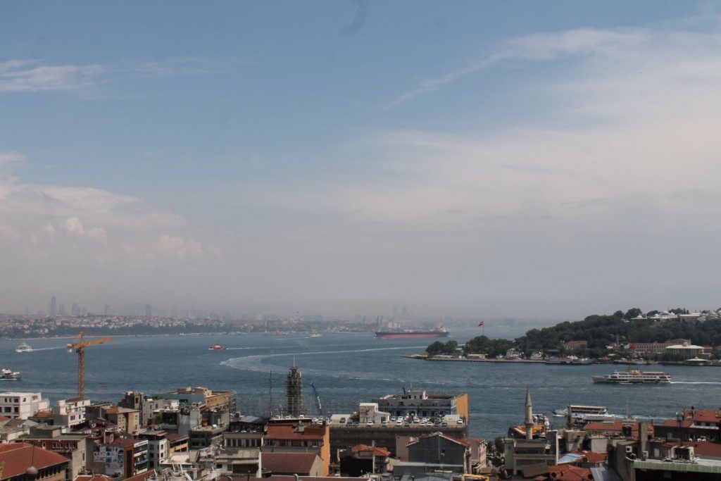 istanbul coastline from above