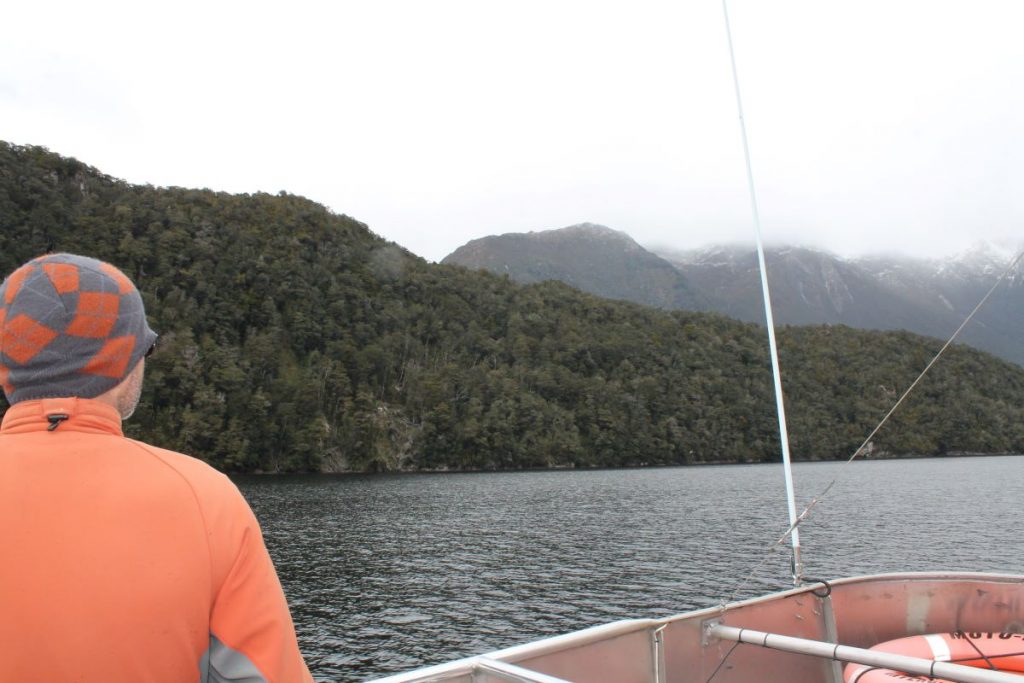 man on doubtful sound cruise