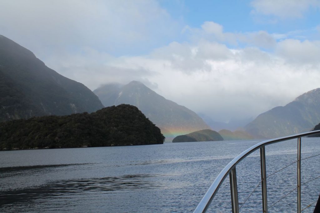 a rainbow in doubtful sound