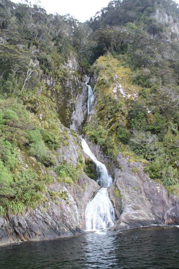 waterfall in doubtful sound