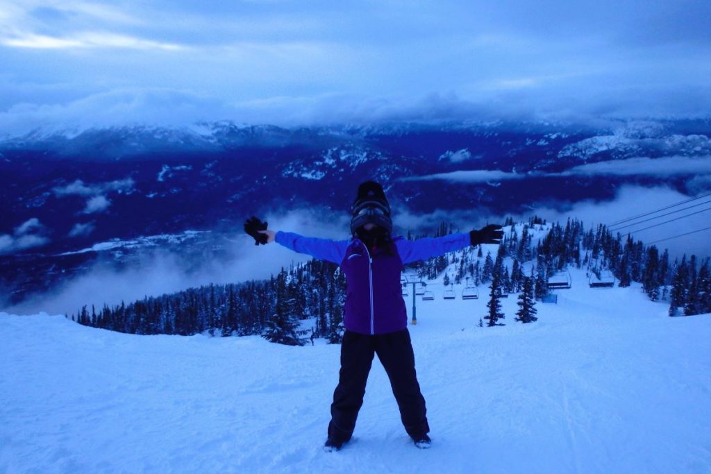 me on our snowmobiling tour whistler