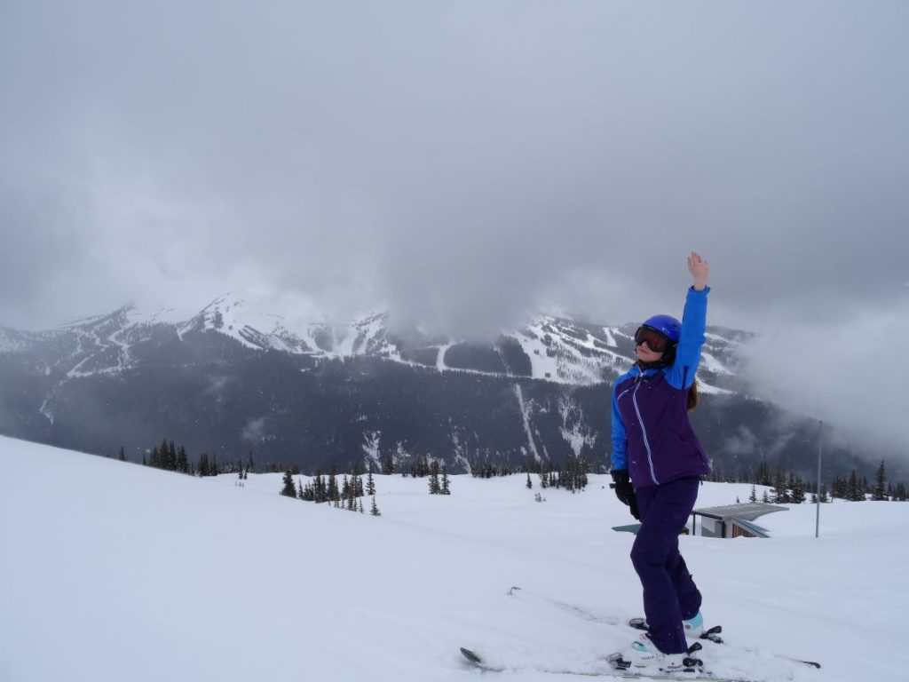 aimee in ski gear whistler