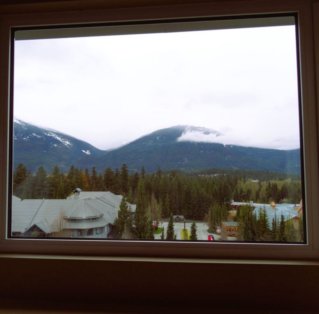 view from room at fairmont chateau whistler