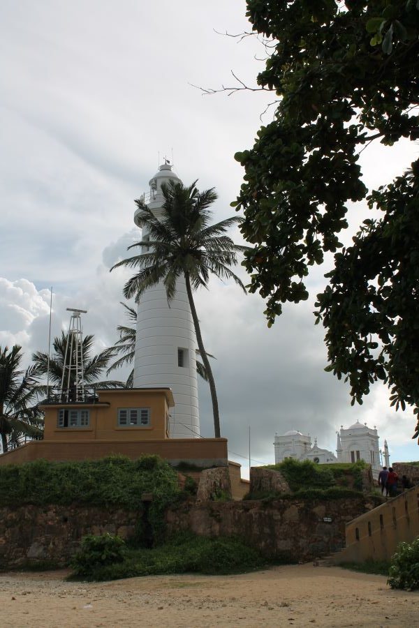 galle lighthouse from the beach