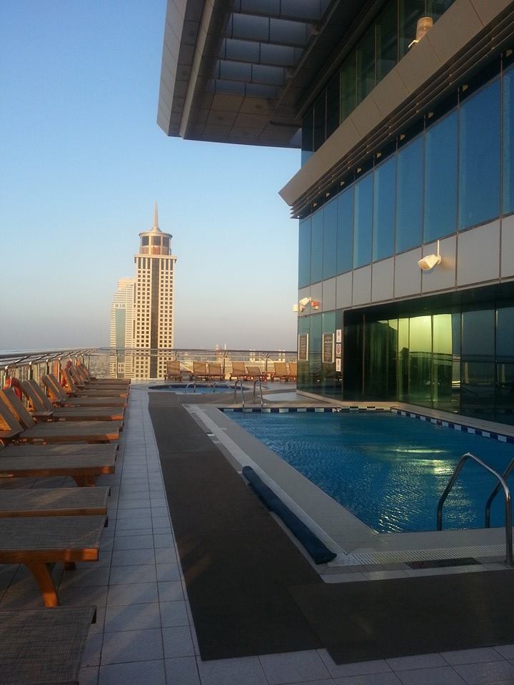 view from pool hotel dubai