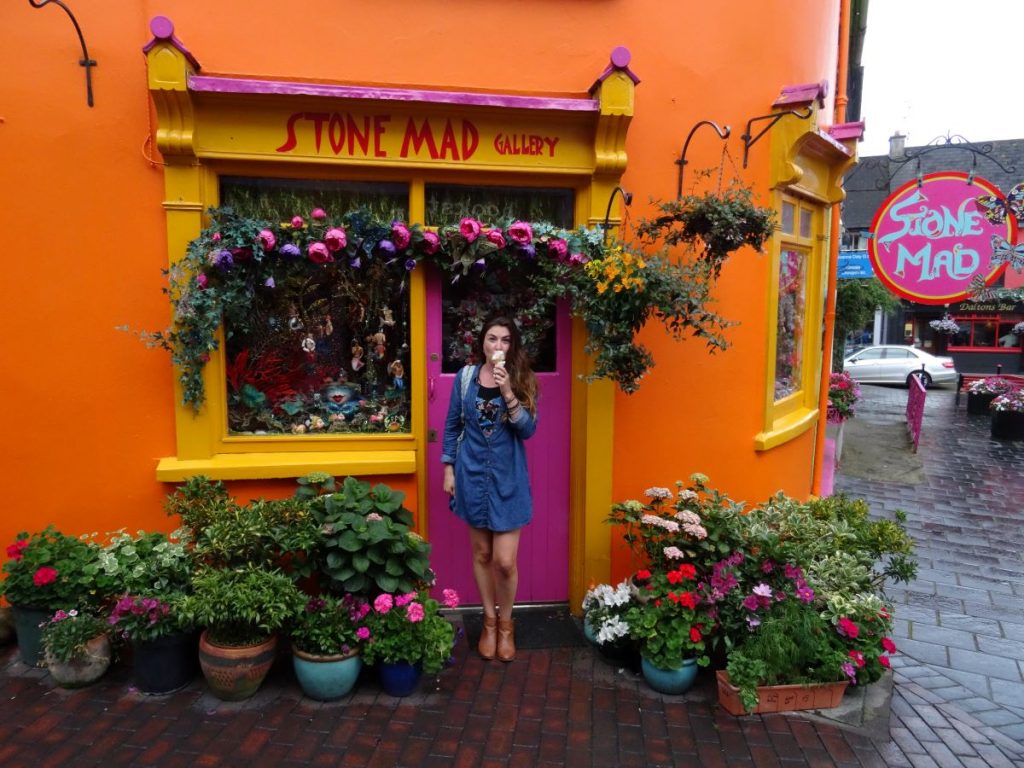 lady outside stone mad gallery kinsale