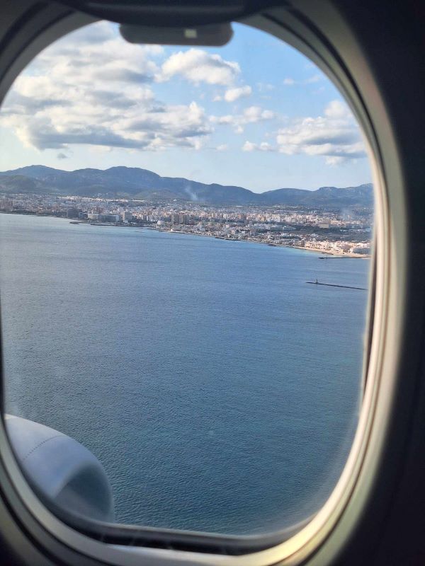 view from plane to mallorca