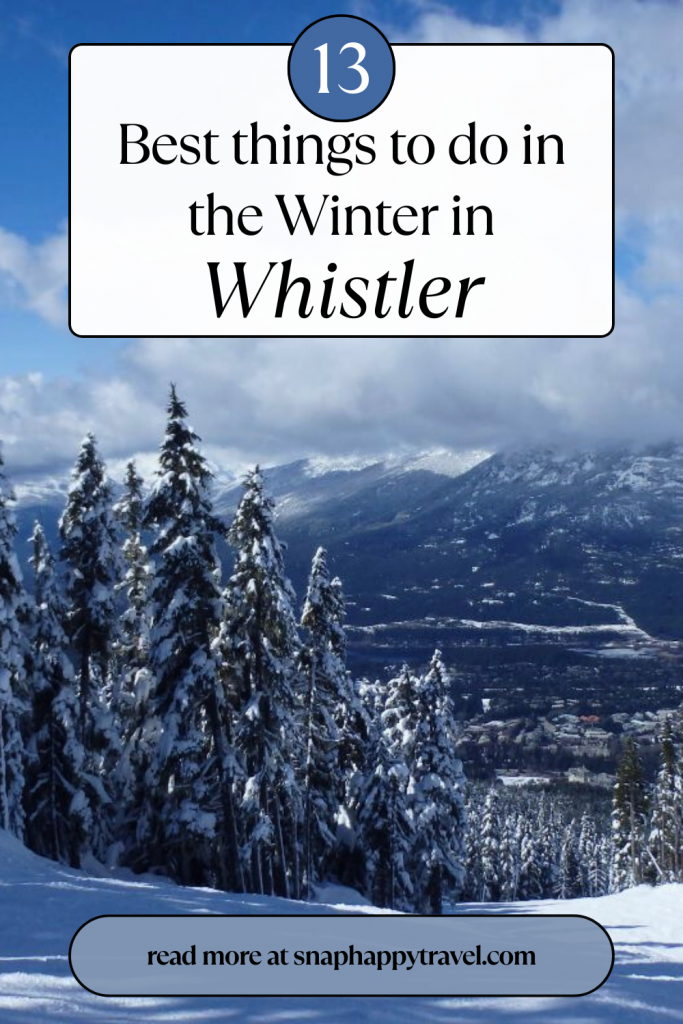 Whistler is the epitome of a winter wonderland. This mountainside village comes alive in the winter with lots of winter sports and cozy dining experiences on offer. It’s one of the best ski resorts in the world so, if you’re a skier it’s a must-visit but even if you’re not there are so many fun things to do here in the snowy season. Think, snowmobiling at speed down a mountain and relaxing in an outdoor hot tub surrounded by snow.