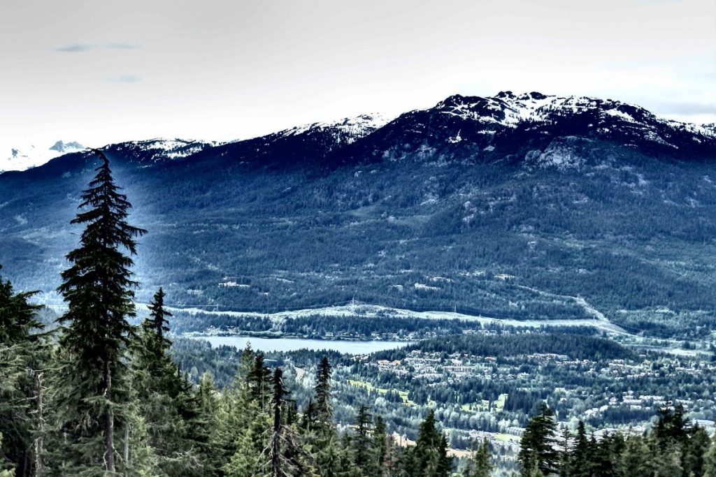 whistler mountains in winter