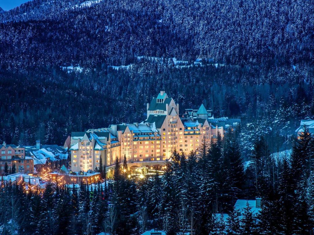 fairmont whistler in snow