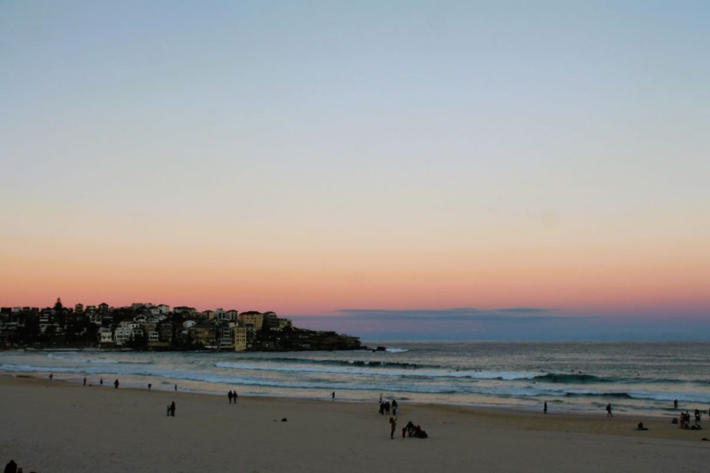 sunset at bondi beach