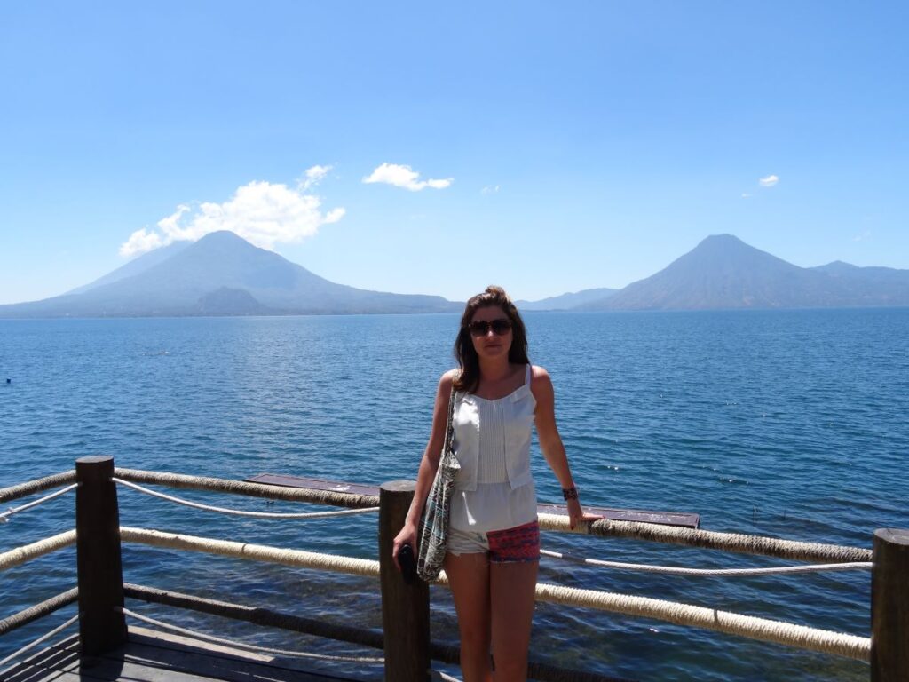 lady at the viewpoint panajachel