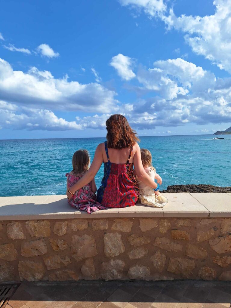 family at cala ratjada viewpoint