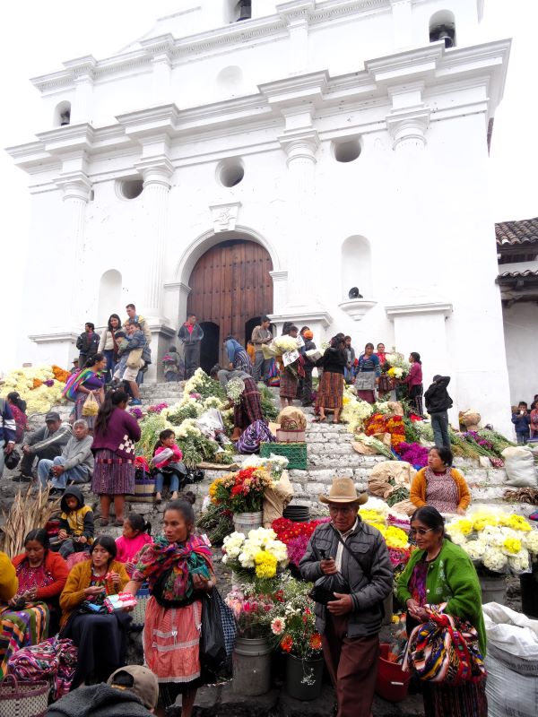 flower sellers chichicastenango market