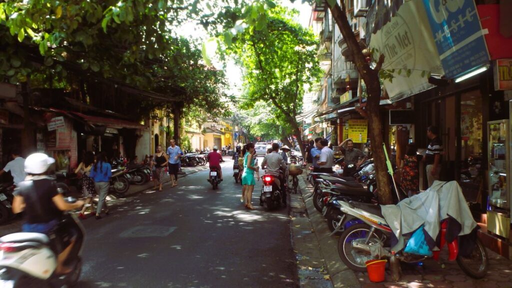 locals in hanoi old quarter